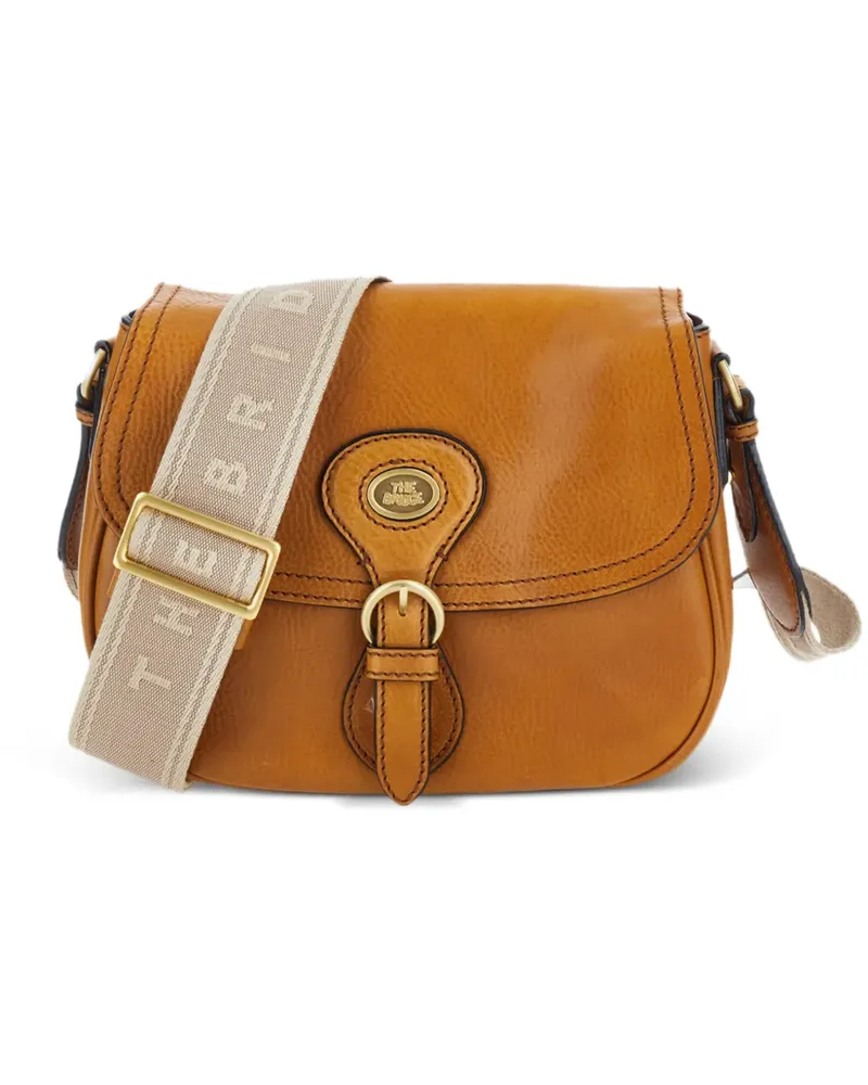 The Bridge buckle-strap leather shoulder bag - Nude Nude