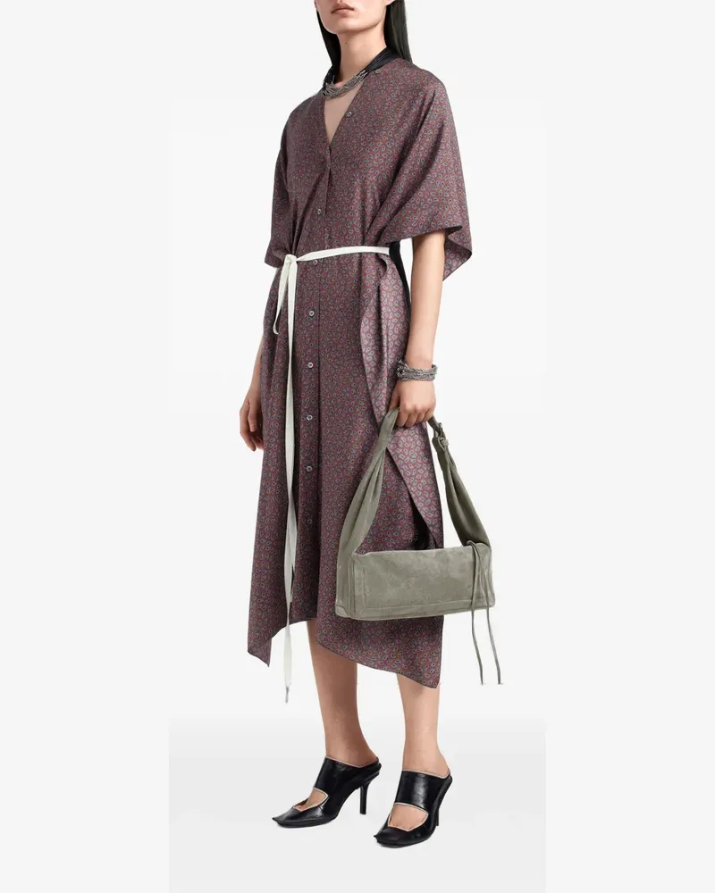 Maison Margiela Mittelgroße Box East-West-Tasche - Grau Grau