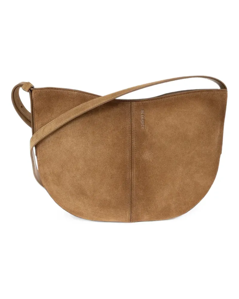 Jil Sander medium Foro suede messenger bag - Braun Braun