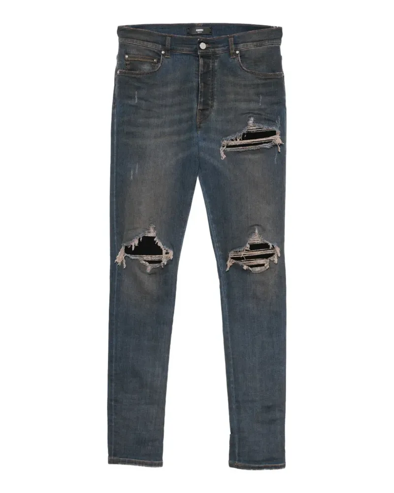 Amiri Ultrasuede MX1 distressed slim-fit jeans - Blau Blau