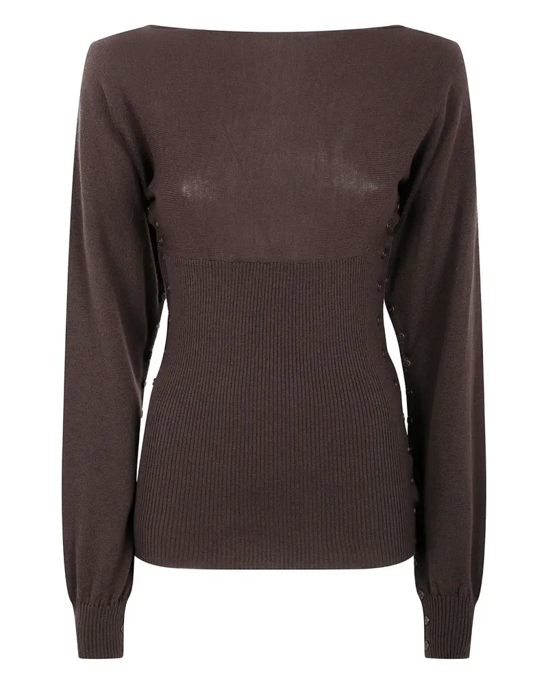 Paloma Wool ribbed buttoned sweater - Braun Braun