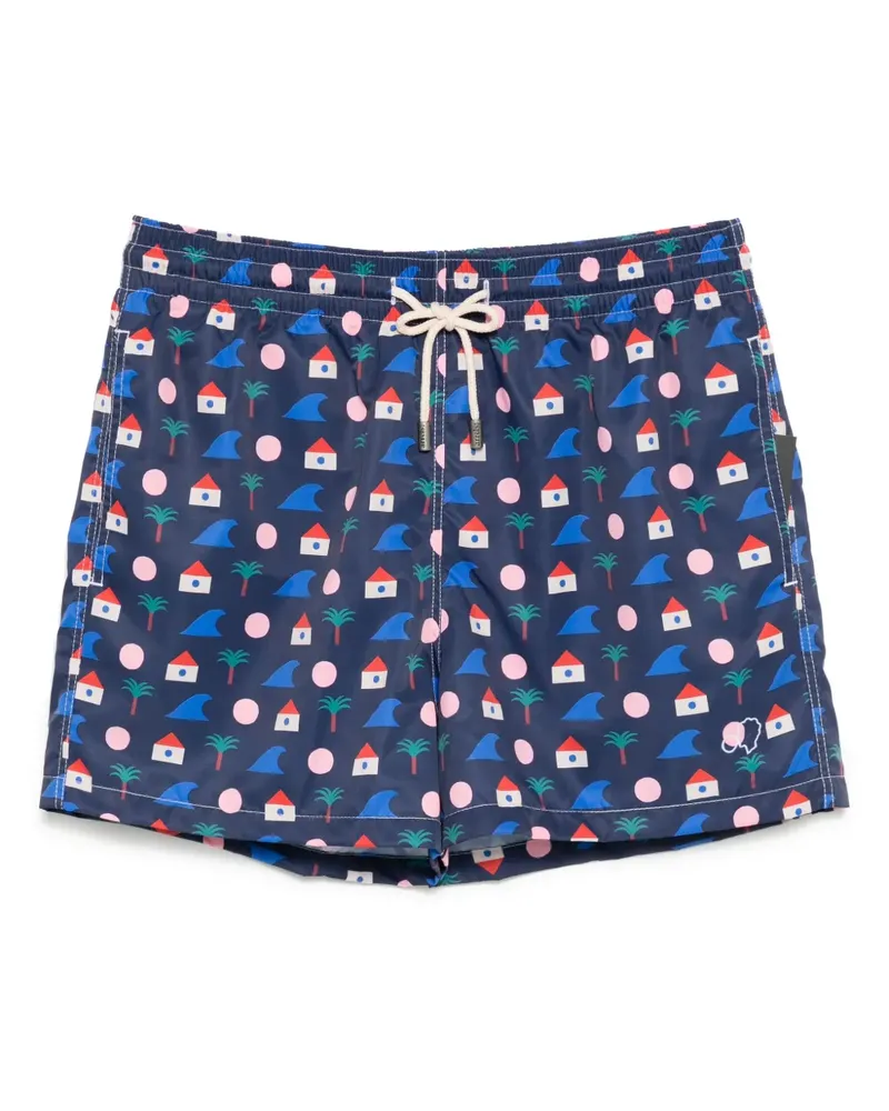 Arrels Barcelona x Matias Larrain Classic Badeshorts - Blau Blau