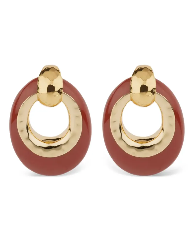 Gas Bijoux Selva textured circle earrings - Rot Rot