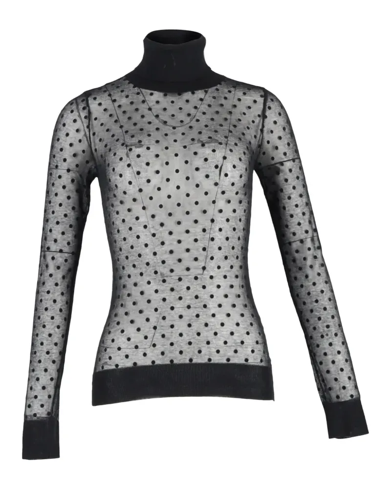 Victoria Beckham sheer turtleneck top - Schwarz Schwarz