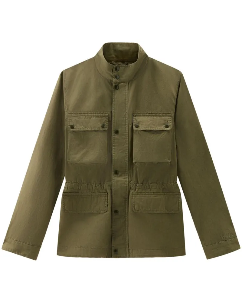 Woolrich Field Hemdjacke mit Logo-Stickerei - Grün Grün