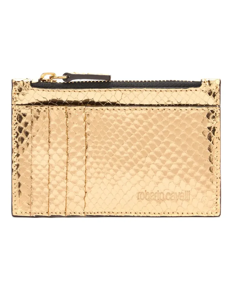 Roberto Cavalli Kartenetui in Metallic-Optik - Gold Gold