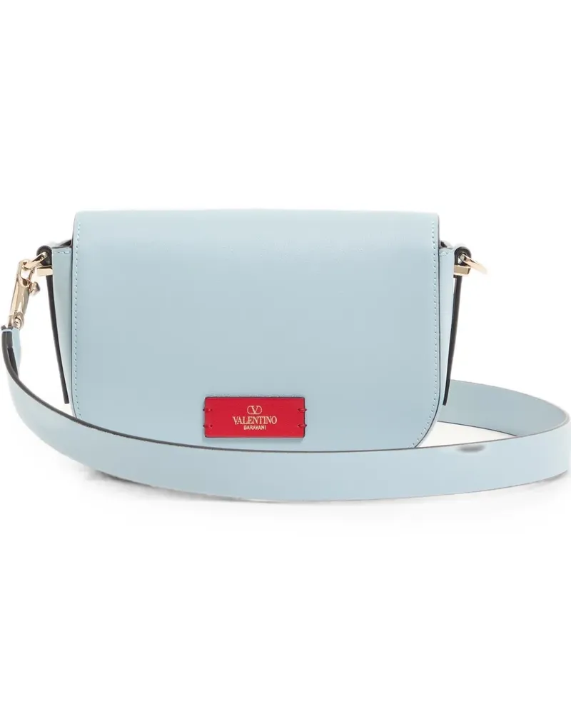 Valentino Garavani VLogo Walk small calfskin cross body bag - Blau Blau