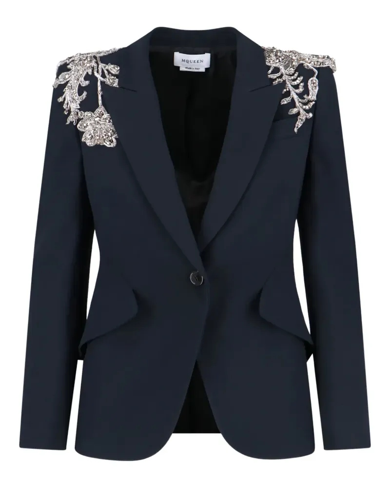Alexander McQueen Verziertes Sakko - Schwarz Schwarz
