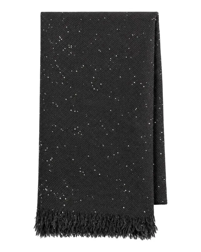 Tom Ford sequin-embellished fringed scarf - Schwarz Schwarz