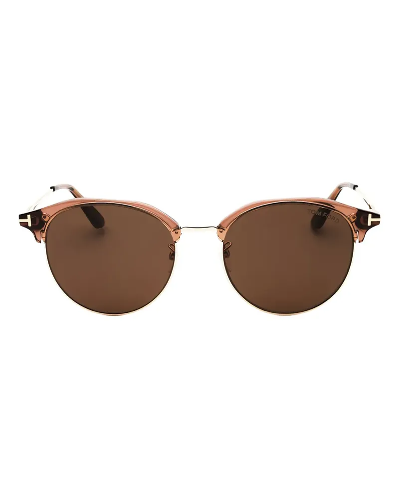 Tom Ford Sonnenbrille mit rundem Gestell - Braun Braun