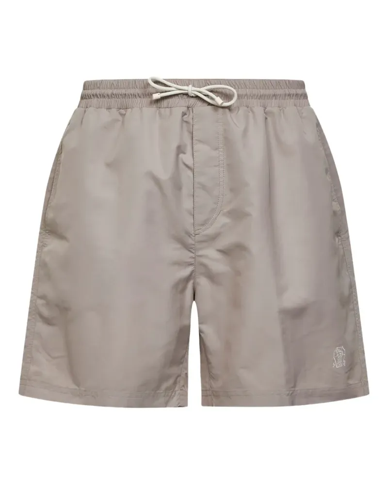 Brunello Cucinelli drawstring beach shorts - Nude Nude