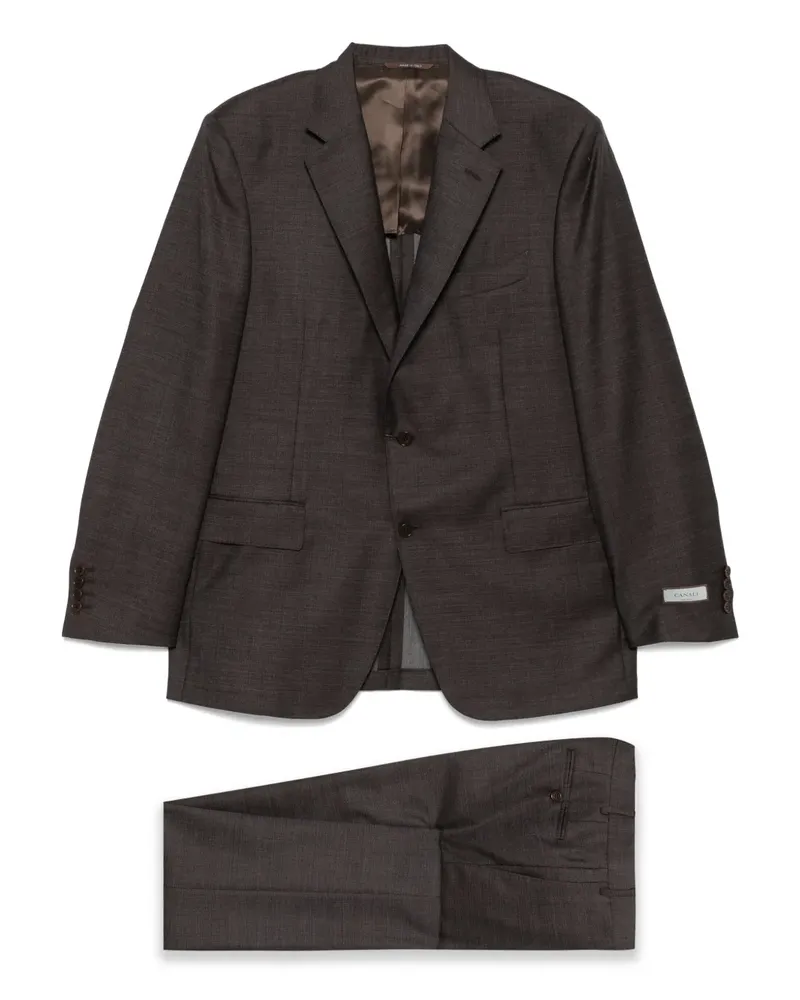 Canali Anzug aus Wolle - Braun Braun