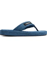 COPERNI Flip-Flops aus Denim mit Logo-Applikation Blau