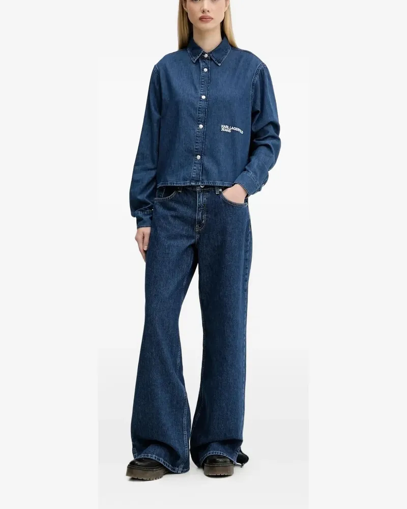 Karl Lagerfeld Jeans mit Saumschlitz - Blau Blau