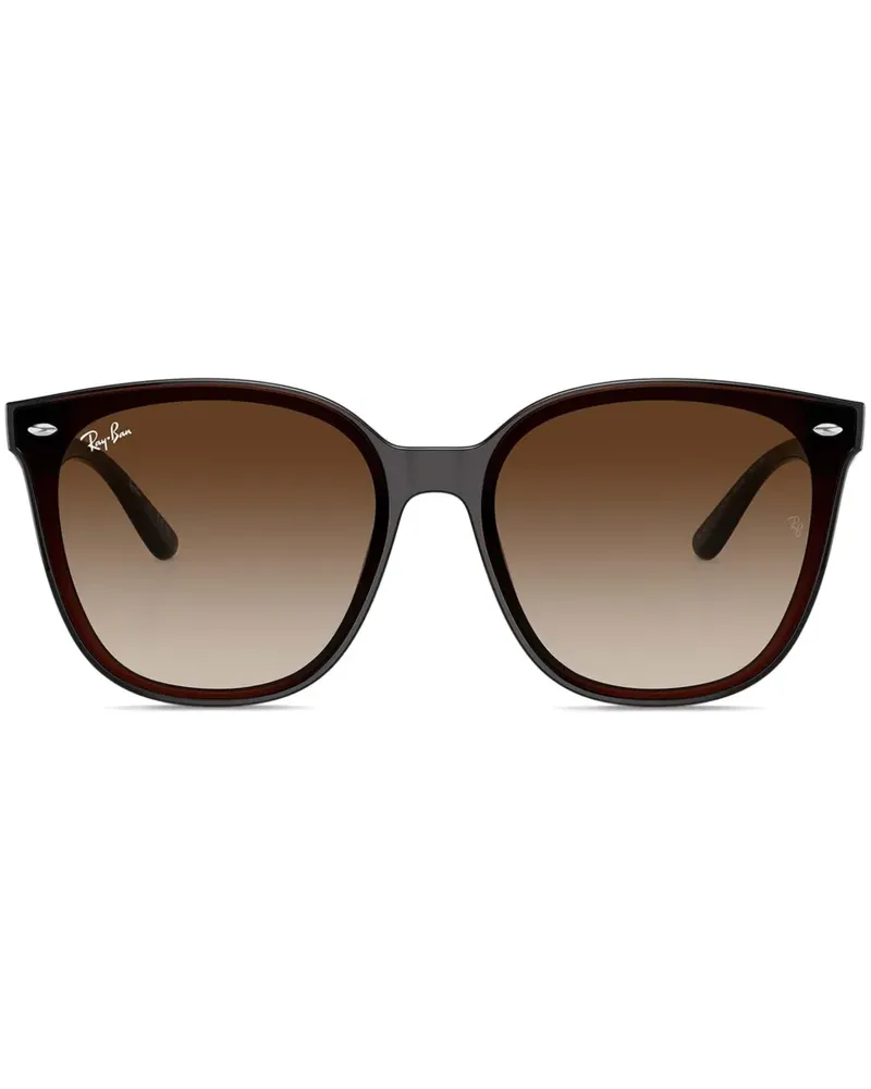 Ray Ban Sonnenbrille mit eckigem Gestell - Braun Braun