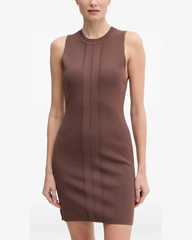 Gaudi sleeveless pointelle-knit mini dress - Braun Braun