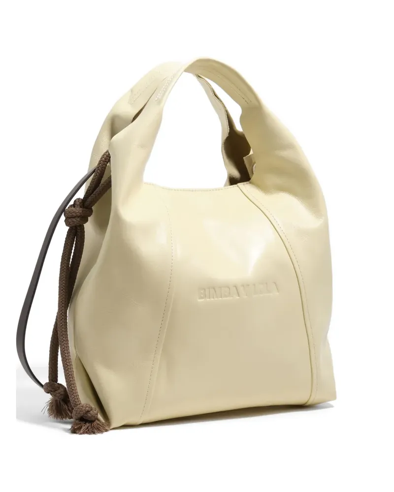 BIMBA Y LOLA embossed tie shoulder bag - Nude Nude