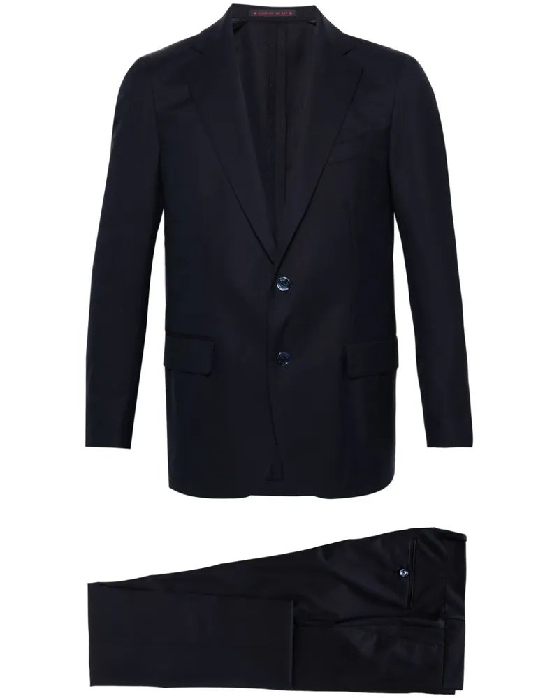 Bagnoli Sartoria Napoli Twill-Anzug aus Schurwolle - Blau Blau