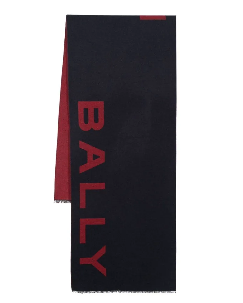 Bally Schal mit Logo-Intarsie - Rot Rot