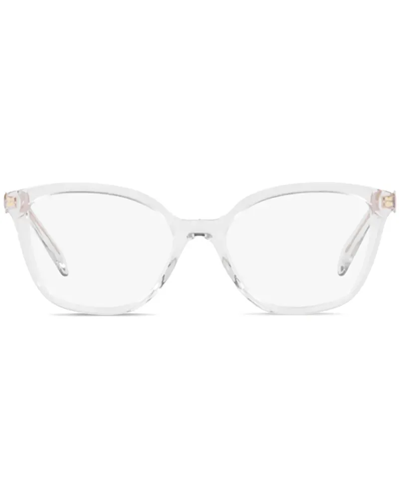 Prada Brille mit geometrischem Gestell - Weiß Weiß