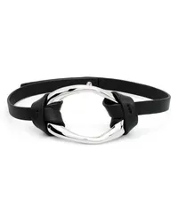 Jil Sander Choker aus Leder Schwarz