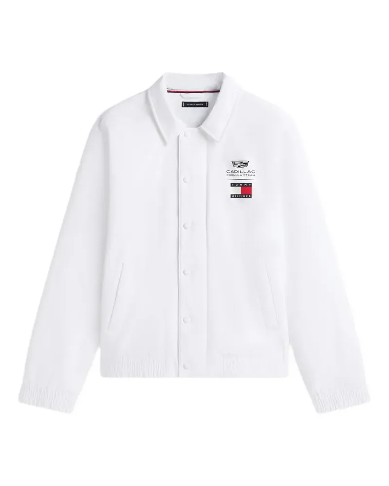 Tommy Hilfiger x Cadillac F1 Team logo-print coach jacket - Weiß Weiß