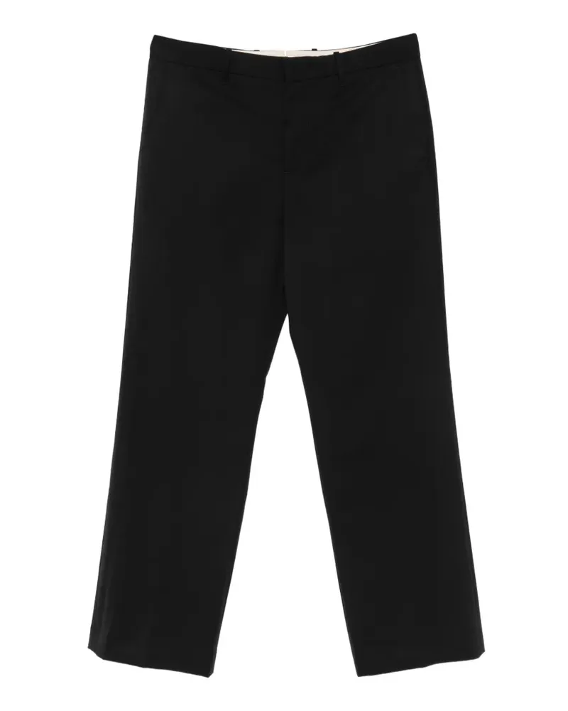 nine:inthe:morning Colt logo-patch straight-leg trousers - Schwarz Schwarz