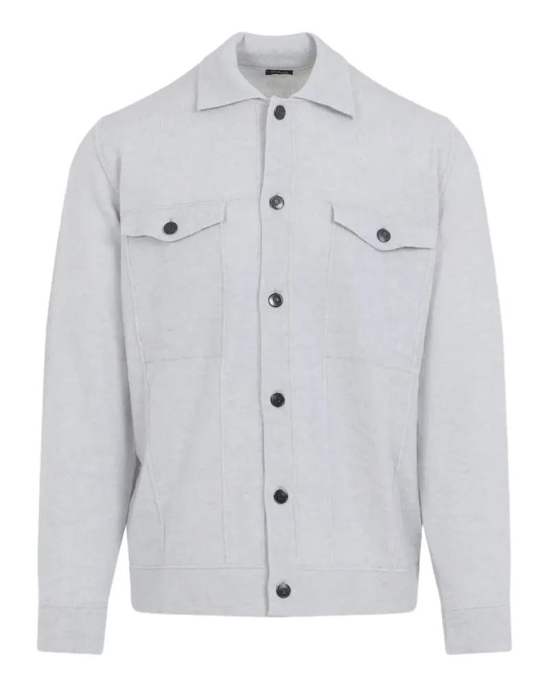 Kiton hemdjacke mit Klappentasche - Grau Grau