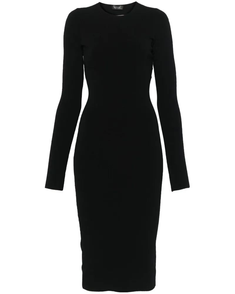 Thierry Mugler Gestricktes Illusion Midikleid - Schwarz Schwarz