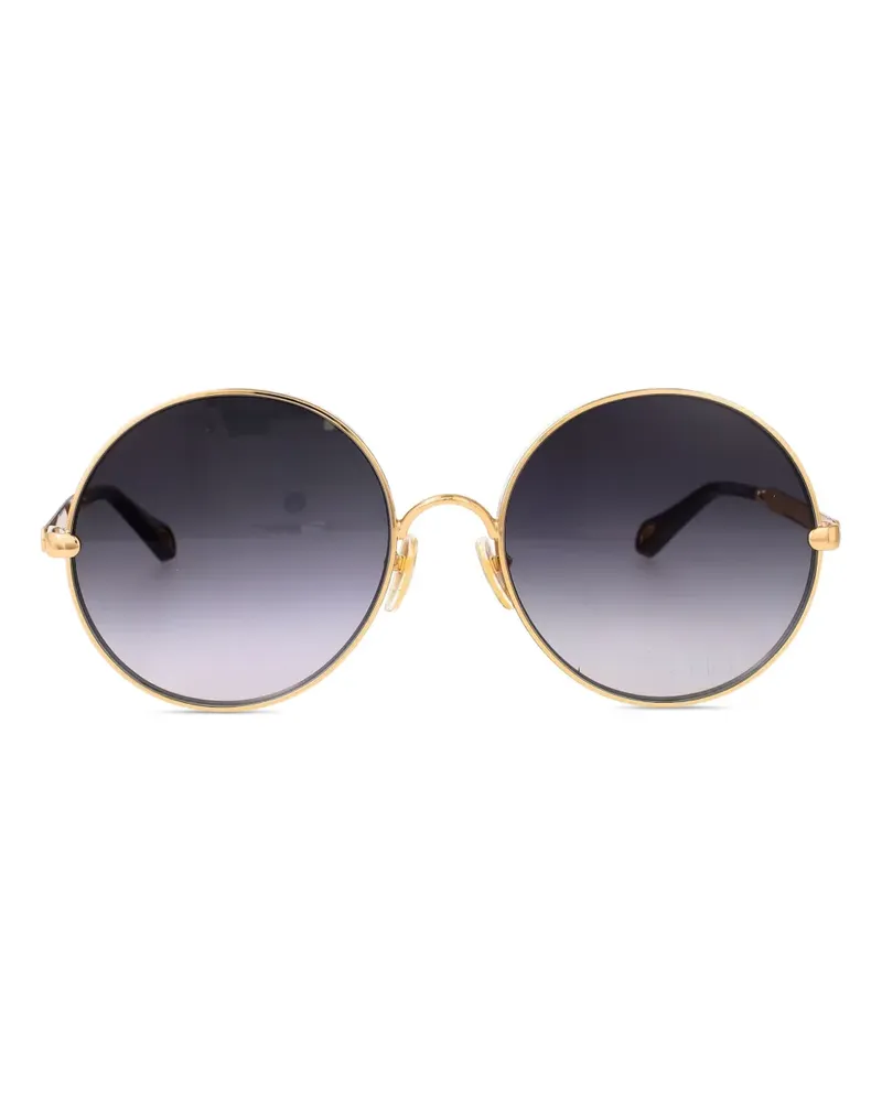 Chloé Sonnenbrille mit rundem Gestell - Gold Gold