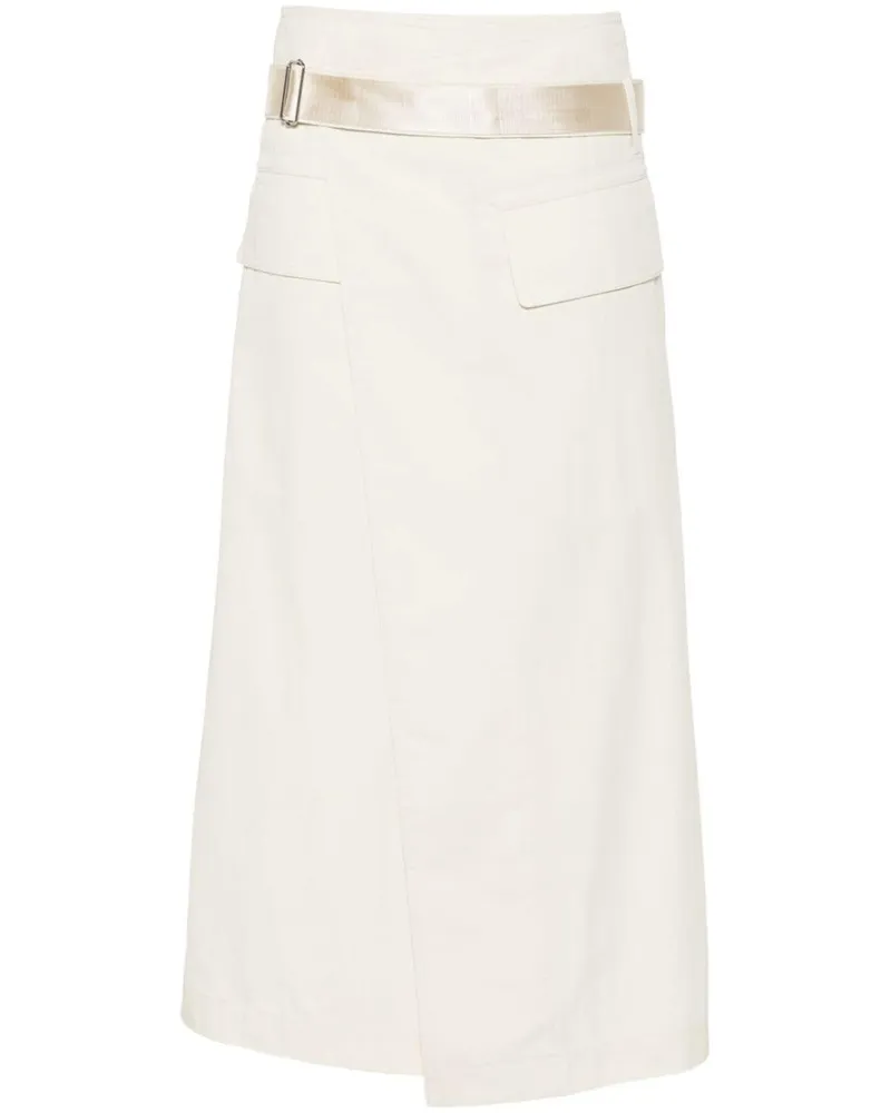 Helmut Lang Gewickelter Midirock - Nude Nude