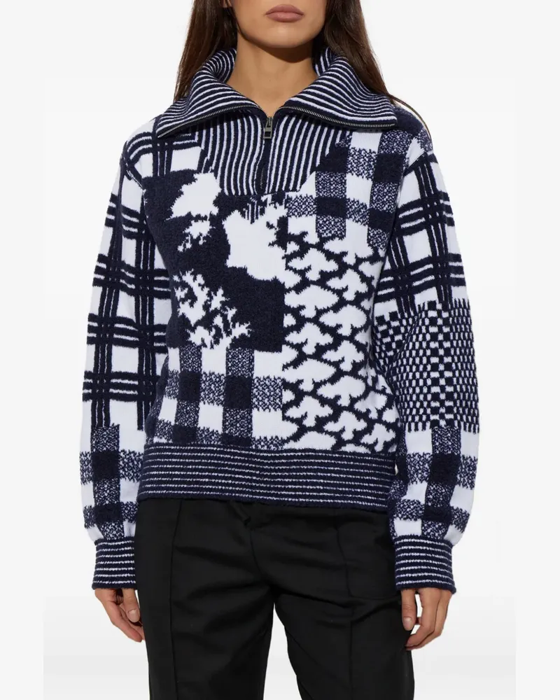 Loewe x Cosima Von Bonin zip-up sweater in wool - Blau Blau