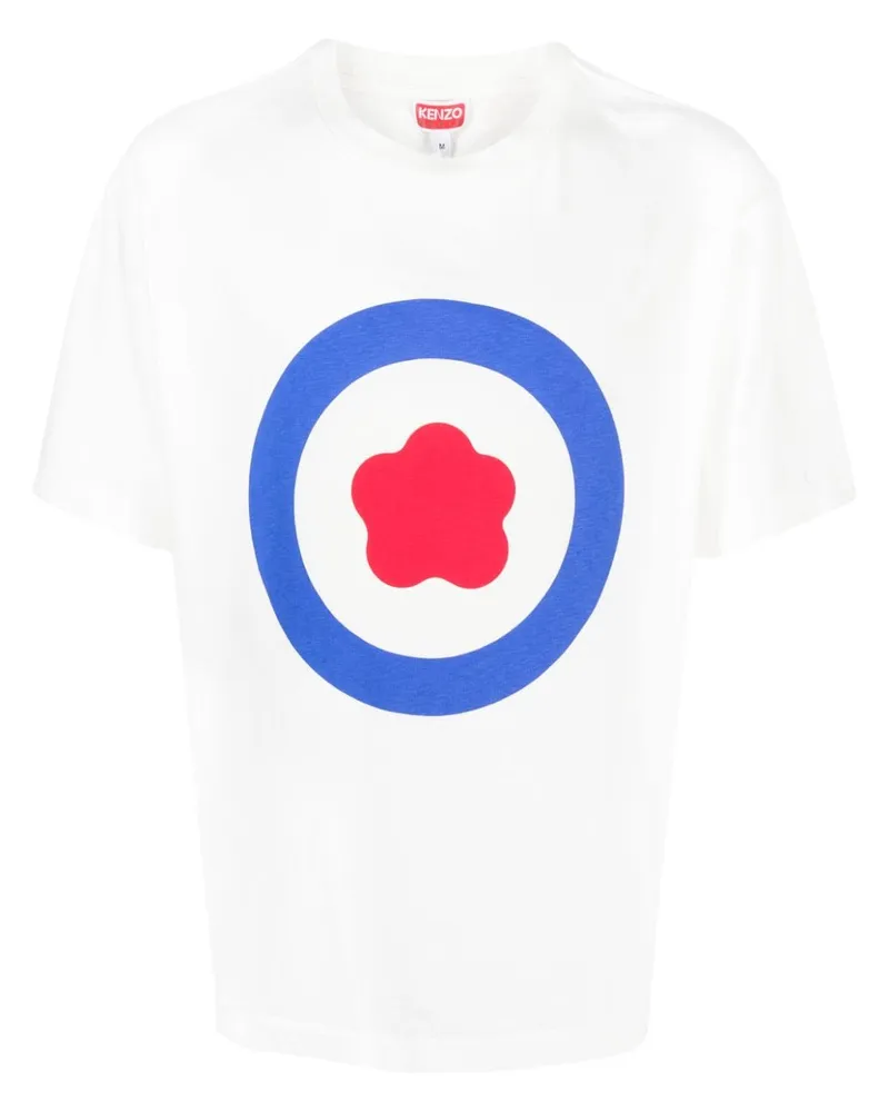 Kenzo T-Shirt mit Logo-Print - Weiß Weiß