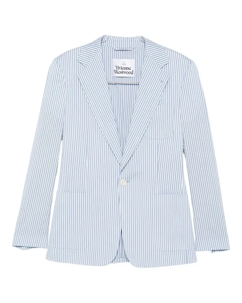 Vivienne Westwood striped single-breasted blazer - Blau Blau