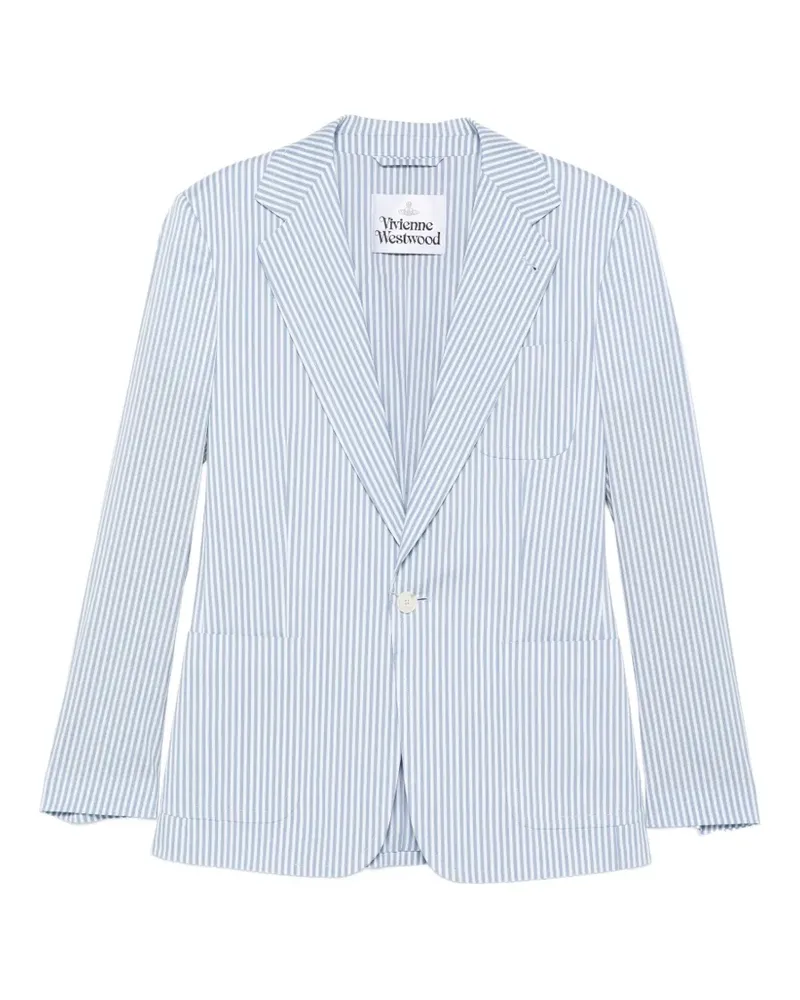 Vivienne Westwood striped single-breasted blazer - Blau Blau