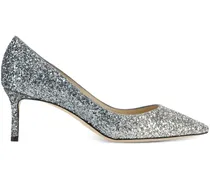 Romy Pumps im Glitter-Look 60mm - Silber