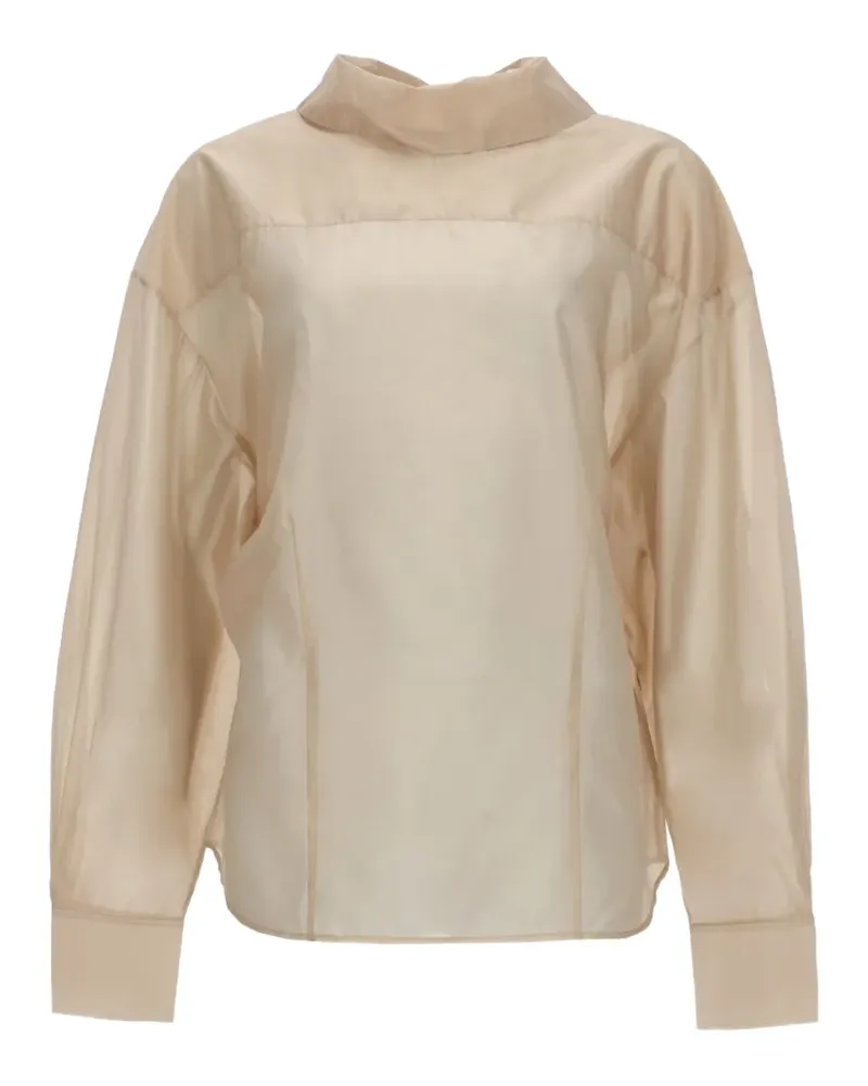 Filippa K fold collar blouse - Nude Nude