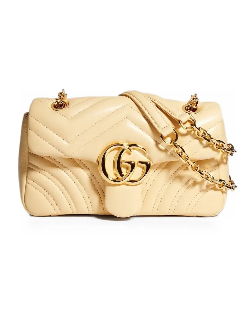 Gucci Kleine GG Marmont Schultertasche - Nude Nude