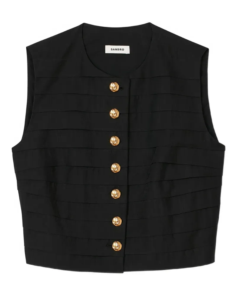 Sandro Eilat Cropped-Top - Schwarz Schwarz