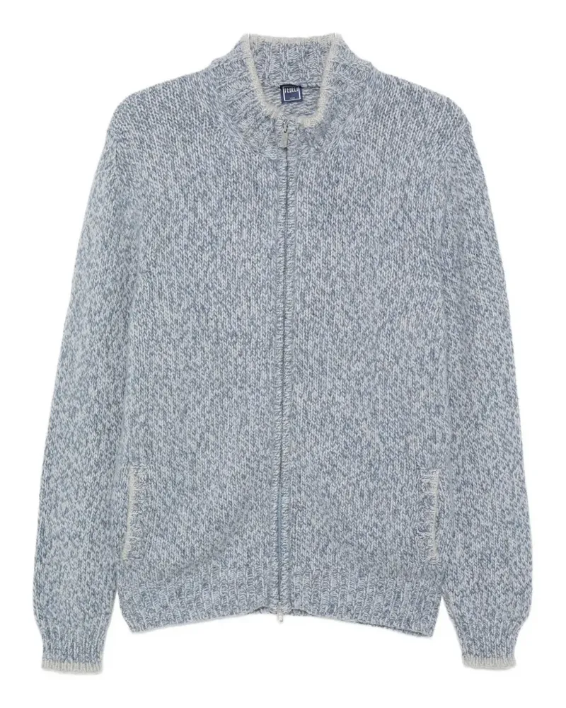 Fedeli Cardigan mit Reißverschluss - Blau Blau