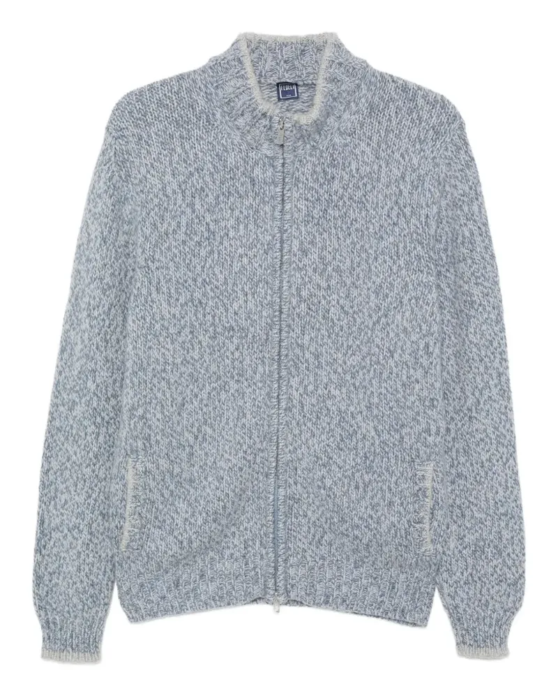 Fedeli Cardigan mit Reißverschluss - Blau Blau