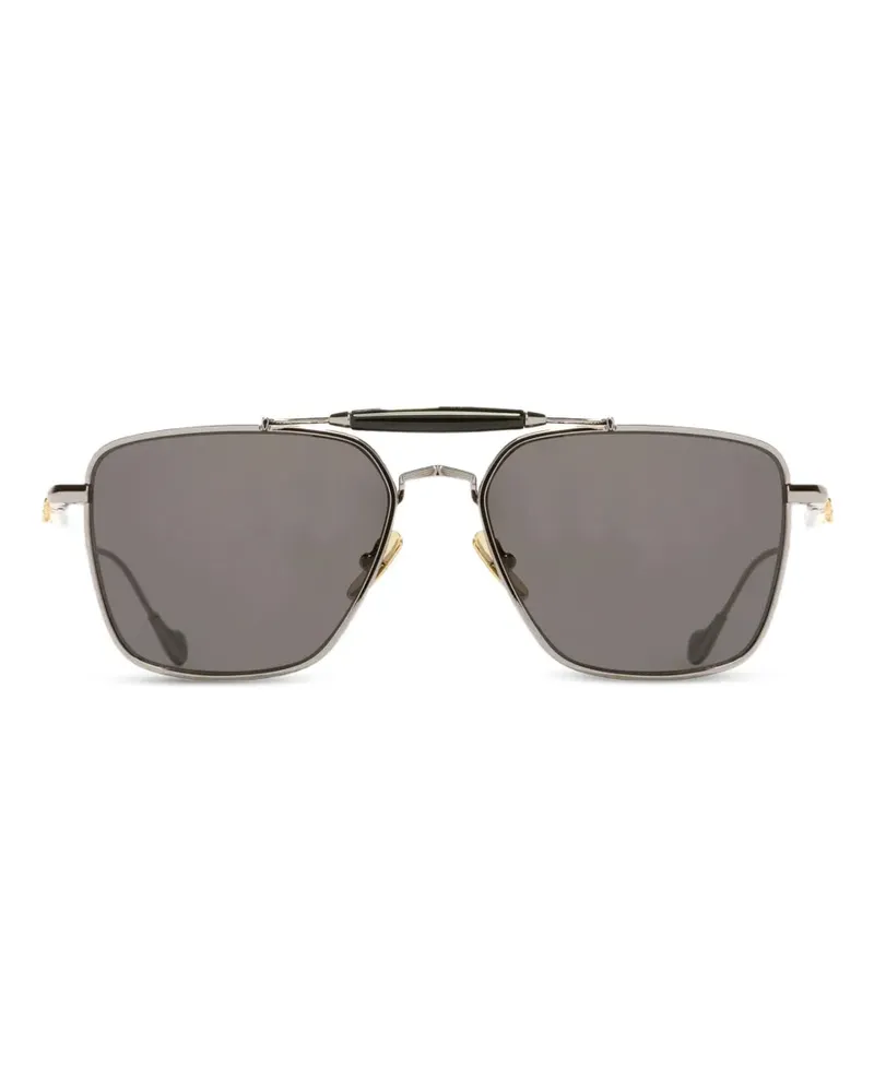 Cutler and Gross Great Frog Capri Sonnenbrille mit eckigem Gestell - Silber Silber