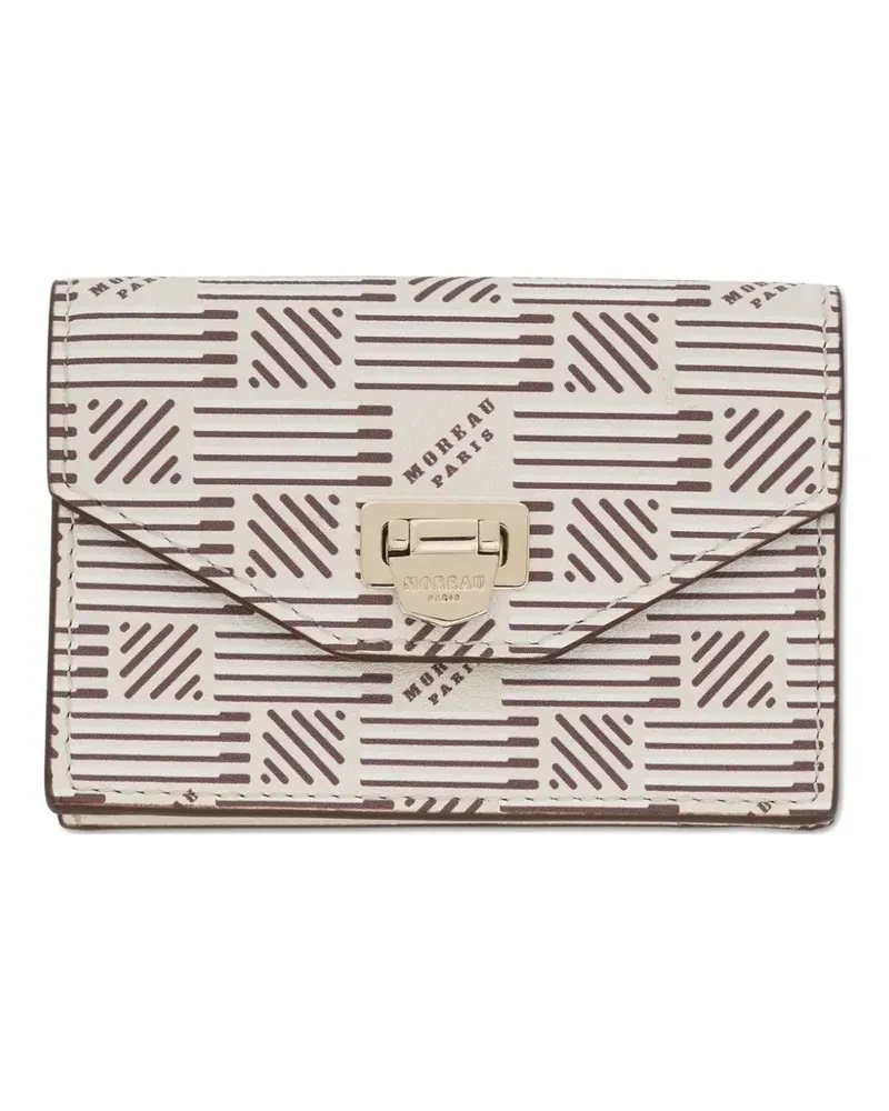 Moreau Paris logo-print wallet - Nude Nude