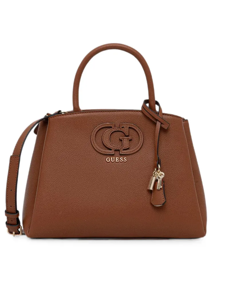 Guess Isola Tote Bag mit Logo-Schild - Braun Braun
