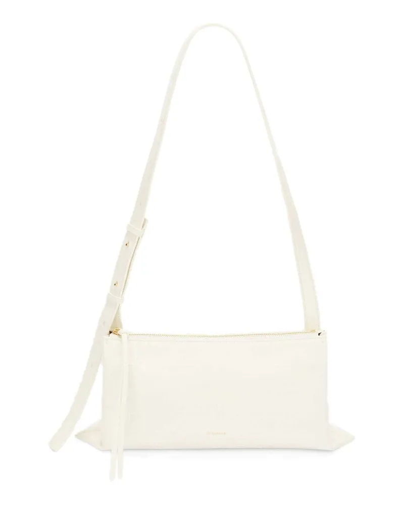Jil Sander Kleine Empire Schultertasche - Weiß Weiß