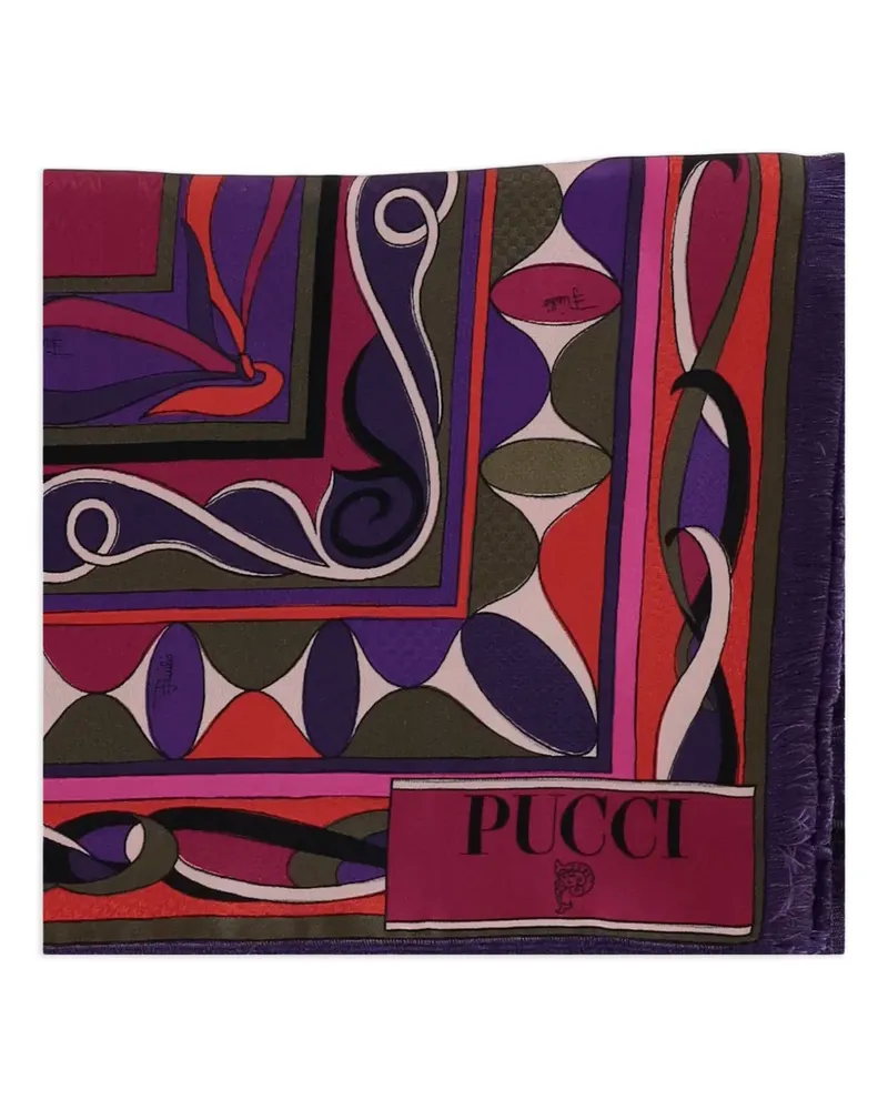 Emilio Pucci Schal mit geometrischem Print - Violett Violett