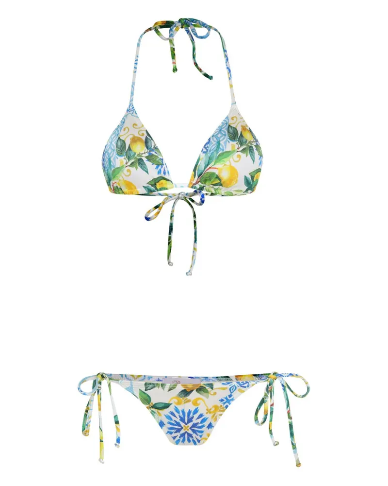 BRIGITTE Bikini mit Zitrus-Print - Weiß Weiß