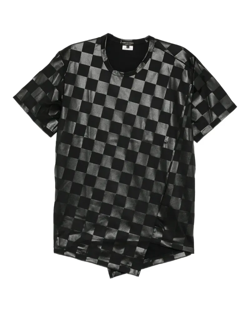 Comme des Garçons checkered T-shirt - Schwarz Schwarz