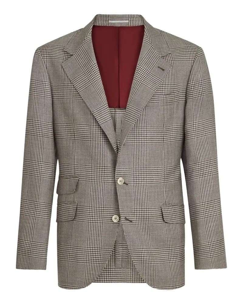 Brunello Cucinelli Kariertes Sakko - Braun Braun