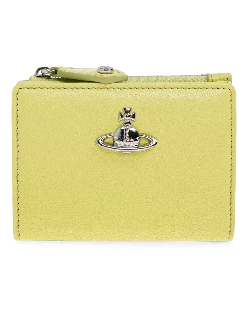 Vivienne Westwood Slim Flap Orb-plaque leather wallet - Grün Grün